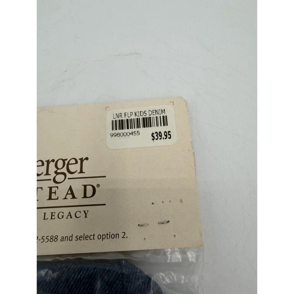 🧺👧 Longaberger 2013 Kids Make‑A‑Basket Liner‎ ONLY – Denim – NIP 👦✨